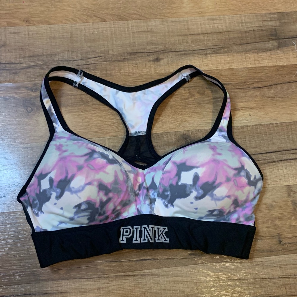 Tie dye PINK sports bra